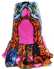 Prada Italy. Vintage Silk, Cupro, Cotton Blend Abstract Print Skirt