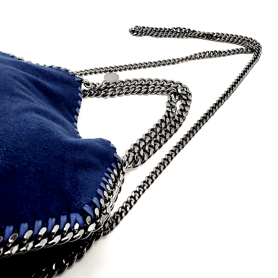 Stella McCartney UK. Blue Rare Color Faux Vegan Leather Shoulder Bag