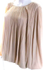 Elizabeth & James NY. (The Row). Rayon Beige Pleated Tie Back Long Sleeve Blouse