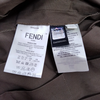 Fendi Italy Vintage Brown Pleated Cotton Dress
