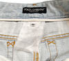 DOLCE&GABBANA ITALY. D&G. Cotton Intentional Distressed Unfinished Hem Skirt