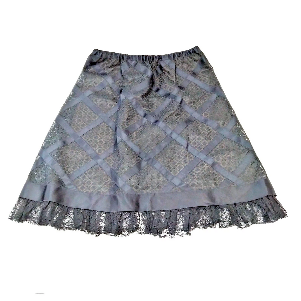 Chanel Paris. Vintage Classic Polyester Silk Skirt