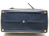 Yves Saint Laurent Paris. Navy Blue/Gray Leather Shoulderbag