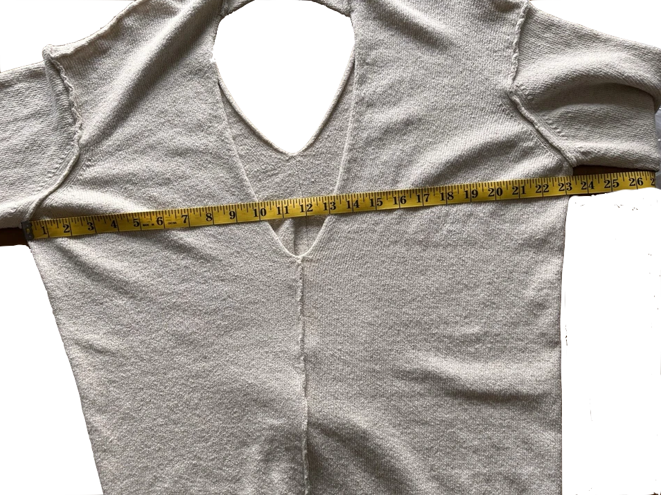 Isabel Benenato Italy. Wheat Color Cotton/Linen Ecru Sweater
