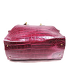 VIVIENNE WESTWOOD UK. NEW W/O TAG. Bordeaux Croc Pattern Leather Distressed Large Shoulder Bag / Tote Bag