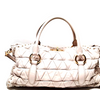 Miu Miu Italy. Beige Saffiano Leather Shoulderbag/Handbag w/Crossbody Strap