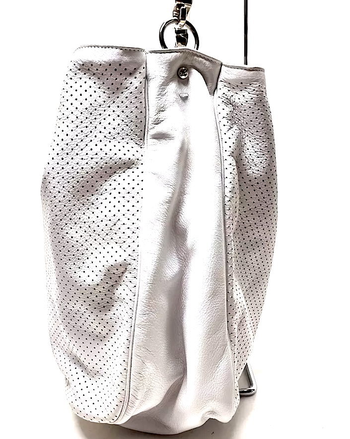 Yves Saint Laurent Paris. Vintage White Leather Shoulder Bag White