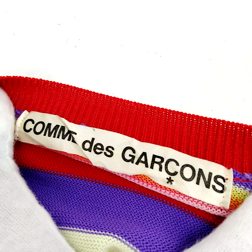 Comme Des Garcons Japan. PolyTech Blend Color Striped Cardigan/Top