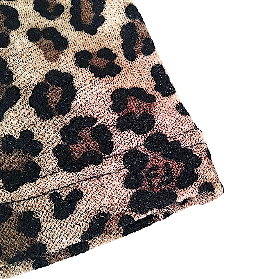 Fendi Italy. Animal Print Wool Dress