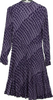 Ghost London UK. Plum 100% Viscose Long Sleeve Midi V-Neck A-Line Midi Dress