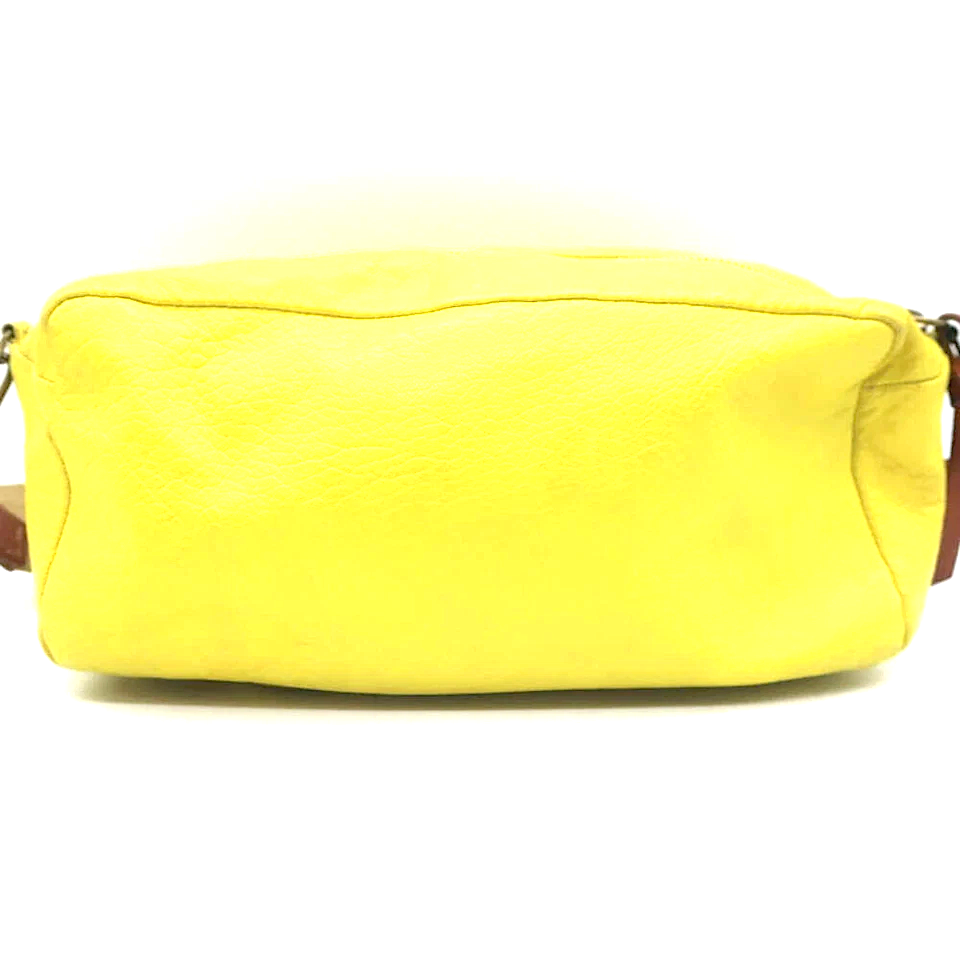 Miu Miu Italy. Lemon Yellow Rectangular Small Shoulder Bag / Crossbody Adjustable Strap