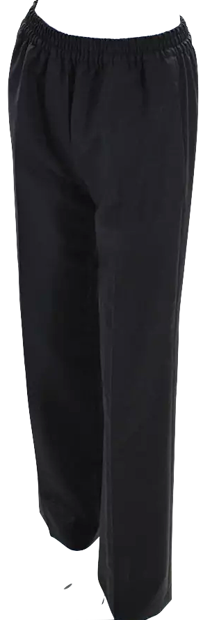 ACNE Studios Sweden. Black Wool Ruched Drawstring Slip-On Dress Pants