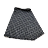 Burberry London. Black/Grey Plaid Wool Skirt