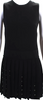 Alexander McQueen UK. McQ. BBlack Studded Crew Neck Pleated Shift Dress