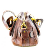 Chloe Paris. Brown Leather Goldplated Hardware Small/Medium Paraty Shoulderbag / Handbag