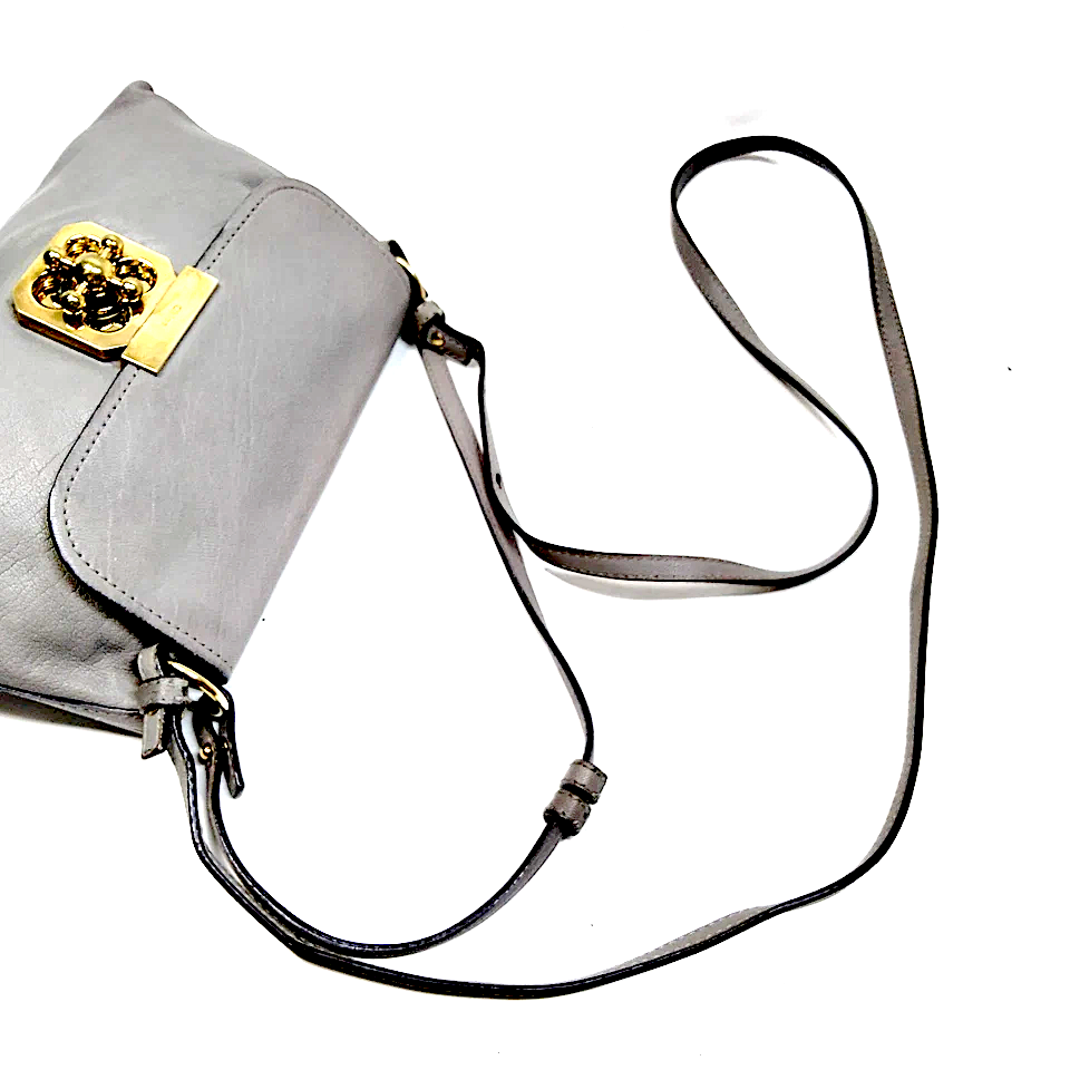 Chloe Paris. Gray Leather Small/Medium Shoulderbag/Handbag