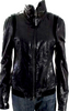 Mackage Montreal. Black Leather Long Sleeve Full Zip Collared Short Jacket