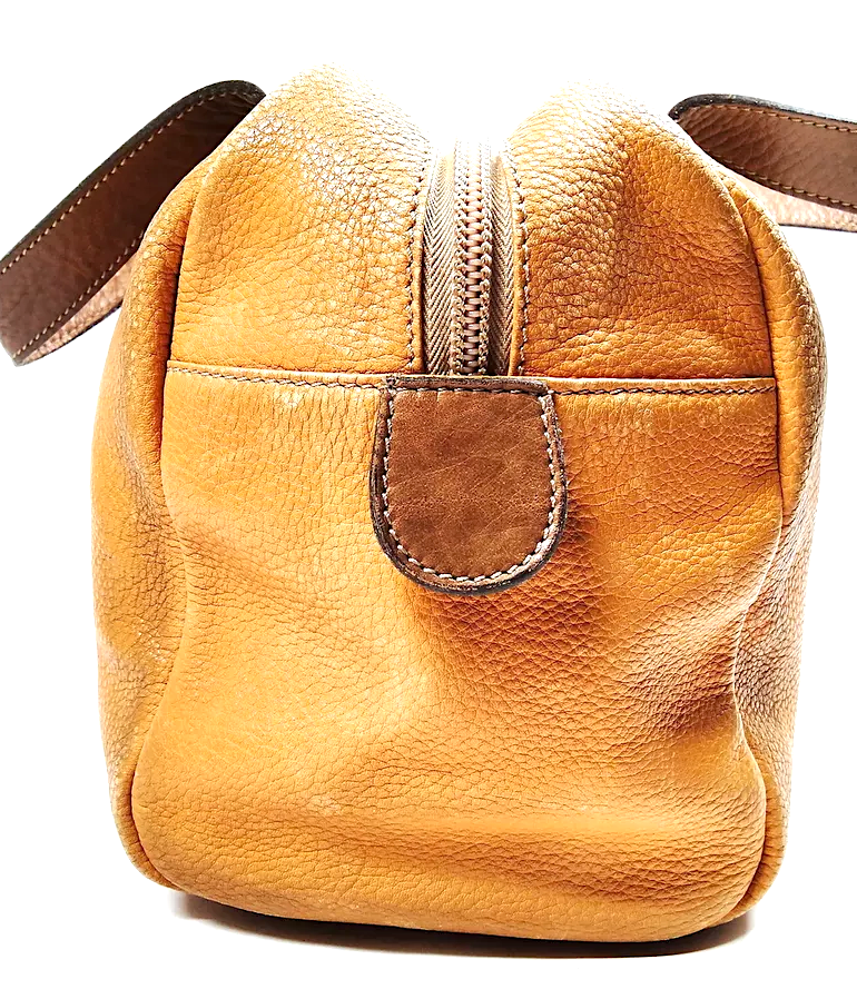 LOEWE MADRID. Honey Brown Leather Handbag / Shoulderbag