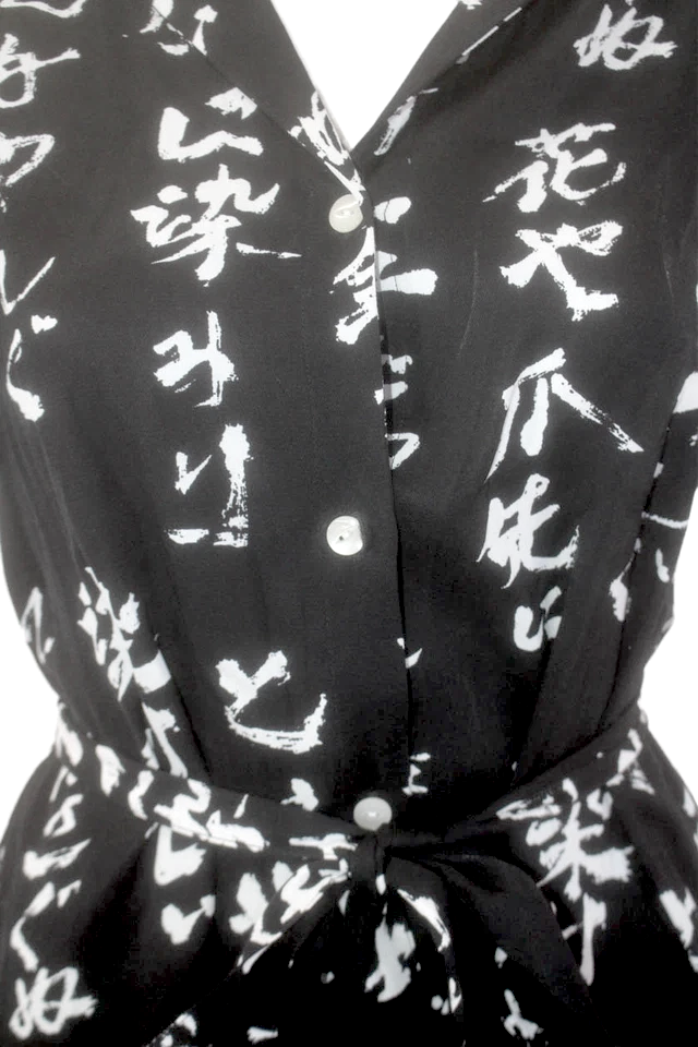 opening ceremony shirt dress Women's Opening Ceremony Black 100% Cotton Scalloped Elastic Logo T-Shirt Dre