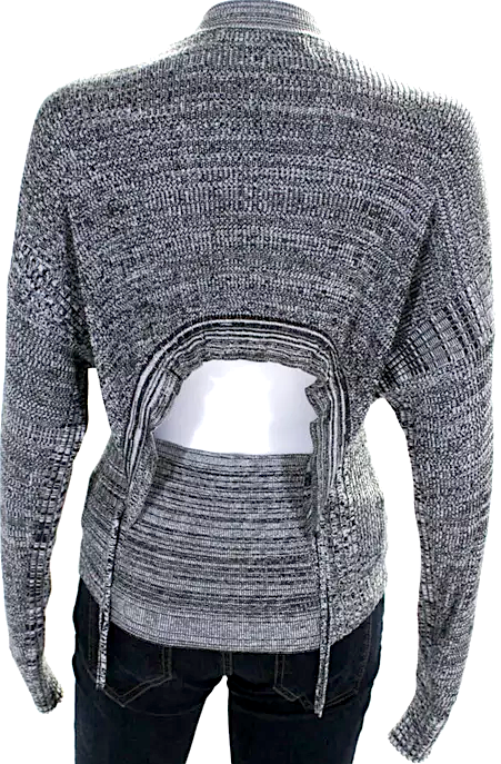 Proenza Schouler NY. Gray Cotton Blend White Label Women's Crewneck Sweater