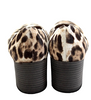 Chloe Paris.  Brown Pony Hair Leopard Spotted Scalloped Pumps Block Heel  Size 38.5