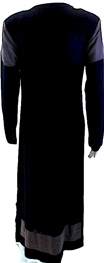 Comme Des Garcons Japan.  Dark Blue Long Sleeve Maxi Wool Sweater Dress