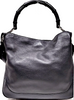 Gucci Italy. Black Leather, Black Bamboo Handle Shoulder Bag / Crossbody Strap