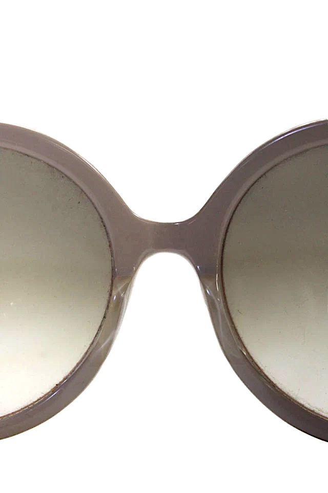 Chloe Paris. Womens Large Oval Gray/Brown Lens Sunglasses