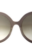 Chloe Paris. Womens Large Oval Gray/Brown Lens Sunglasses