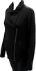 Helmut Lang NYC. Black Ramie Wool High Neck Two Pocket Long Sleeve Zip Up Jacket