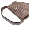 Bottega Veneta Italy. Brown Intercacciato Leather Shoulder Bag