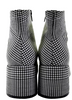 Maison Margiela Paris. MM6 Glen Check Plaid Print Ankle Boots White Black Size 38