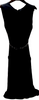 Gucci Italy. Black Rayon, Acetate, Nylon Belted Dress