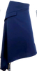 JW Anderson UK. New W/tags. Midnite Blue Asymmetric Side-Button Midi Skirt
