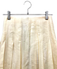 TOMORROWLAND JAPAN. BALLSEY. ivory Cotton Dobby Twill Tuck Pleated Long Skirt