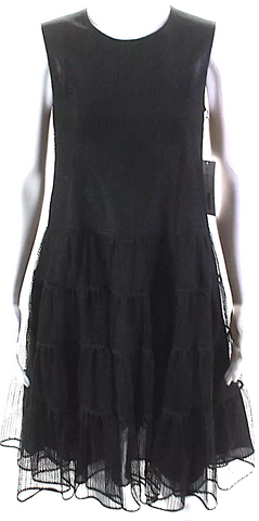 J.W. Anderson UK. Black/Grey/Navy Merino Wool Midi Length Dress