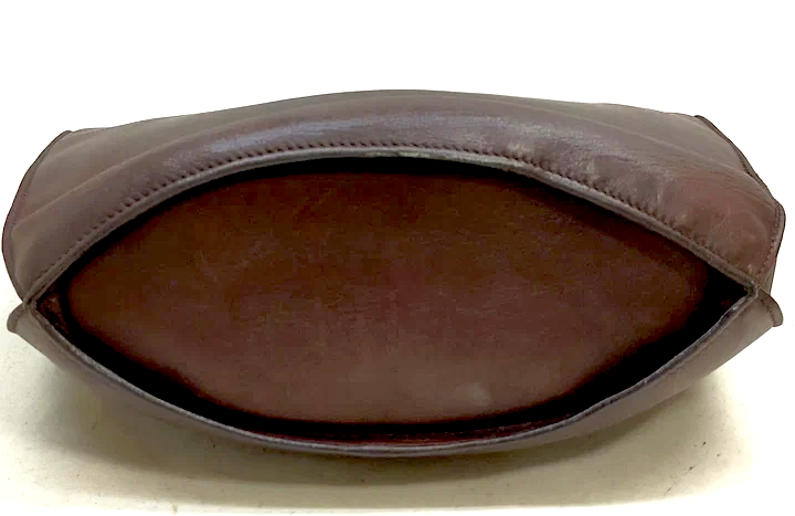 CELINE PARIS. Brown Leather Long Strap/Chain Shoulder Bag