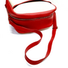 Hermes Paris. NWOT. Beige Canvas w/ Red Leather Trim & Sides Shoulder Bag