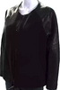 Isabel Marant Paris. Black Wool Blend Leather Trim Zip Up Jacket