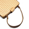 Bottega Veneta Italy. Vintage Beige Intrecciato Leather Hand Bag / Shoulder Bag