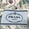 Prada Italy. Green Variations Rayon, Polyurethane Print Dress