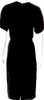 Prada ITALY. Black Cap Sleeve Midi Dress