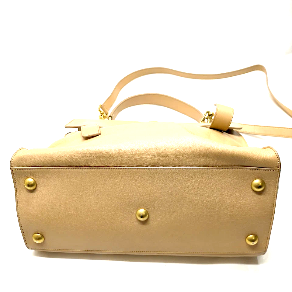 Saint Laurent Paris. Beige Leather Shoulder Bag / Hand Bag