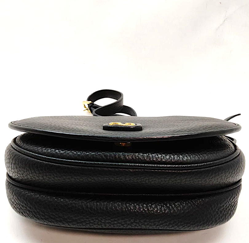 Valentino Garavani Italy. Black Leather Shoulder Bag