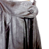 SAYAKA DAVIS JAPAN/NYC. Black Faux Leather High Waist Flared Long Skirt