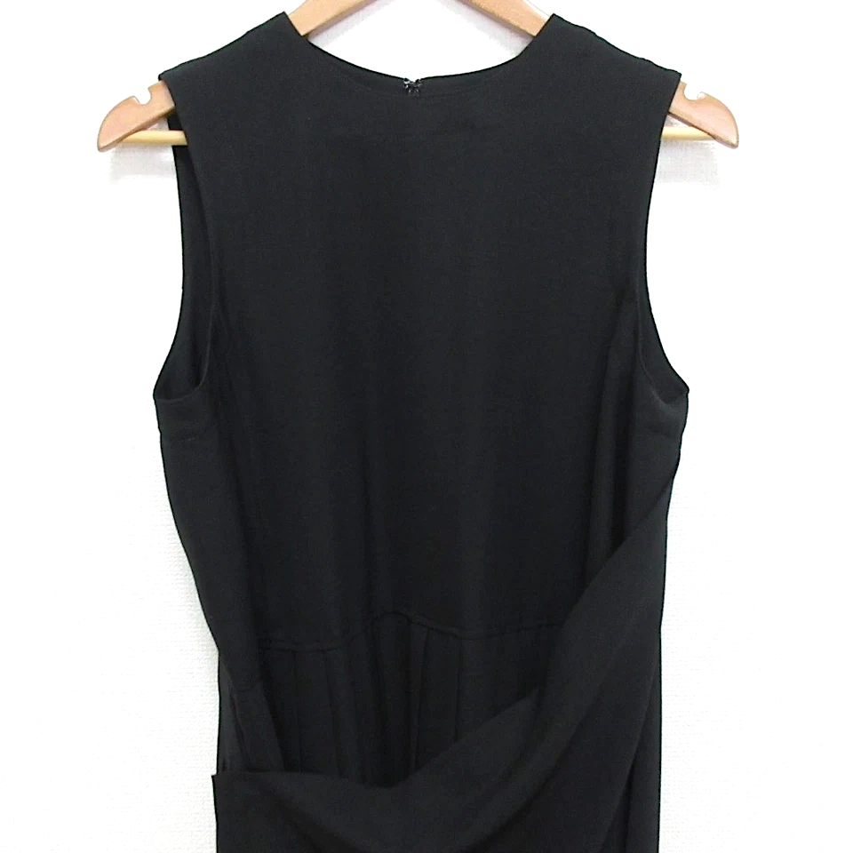 ISSEY MIYAKE JAPAN. ZUCCA, Black Sleeveless Pleated Long Dress