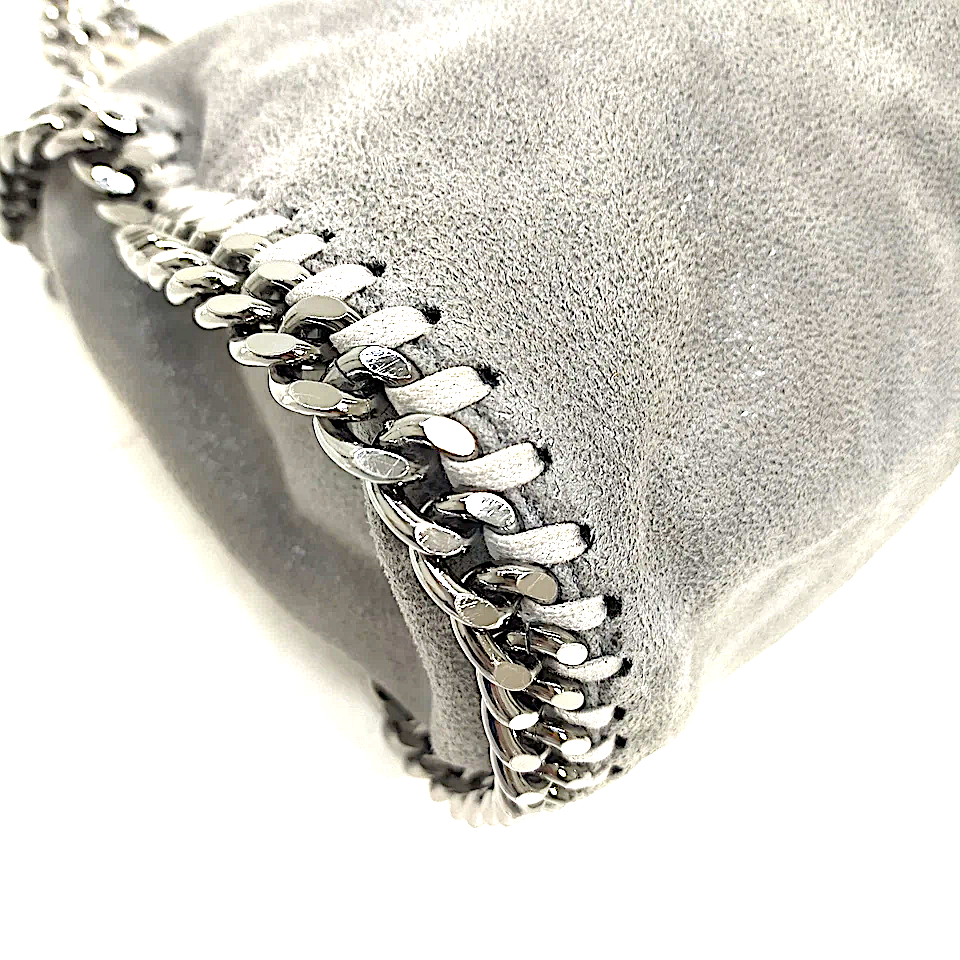 Stella McCartney UK. Grey Vegan Leather Classic Shoulder Bag / Hand Bag