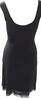 Prada Italy. Black Chiffon Trim Scoop Neck Sleeveless Sheath Dress