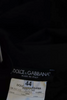 Dolce and Gabbana Italy. Black Cotton Zipped Pleated Drop Waist Dress