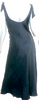 ACNE Studios Sweden. Black Satin Bow Strap Midi Slip Dress